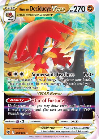 Hisuian Decidueye VSTAR 084/189 - Astral Radiance