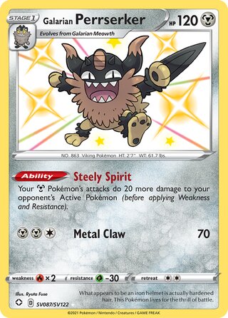 Galarian Perrserker SV087/SV122 - Shining Fates
