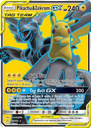 Pikachu & Zekrom-GX 162/181 - Team Up