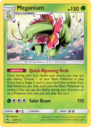 Meganium 8/214 - Lost Thunder