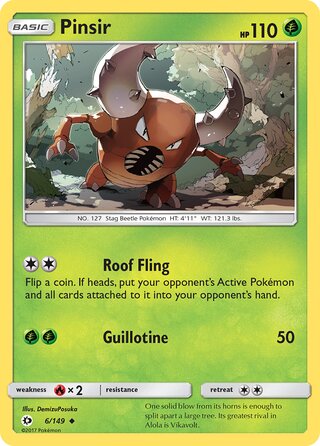 Pinsir 6/149 - Sun & Moon Base
