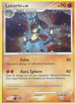 Lucario 6/130 - Diamond & Pearl Base