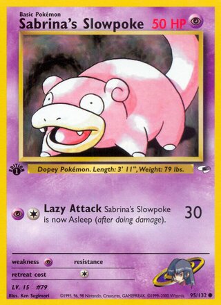 Sabrina's Slowpoke 95/132 - Gym Heroes