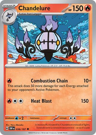 Chandelure 038/197 - Obsidian Flames