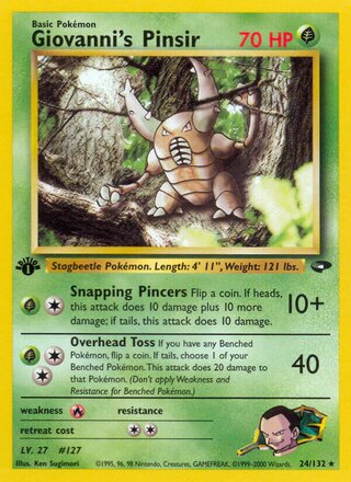 Giovanni's Pinsir 24/132 - Gym Challenge