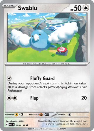 Swablu 169/197 - Obsidian Flames