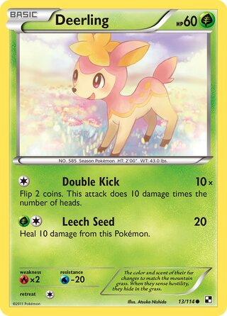 Deerling 13/114 - Bllack & White Base