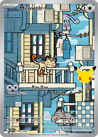 Meowth 144/128 - 30th Celebration