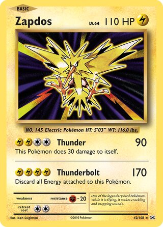 Zapdos 42/108 - Evolutions