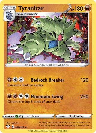 Tyranitar 088/189 - Darkness Ablaze