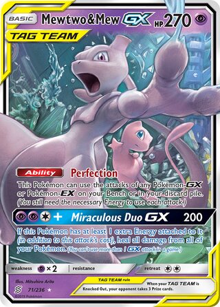 Mewtwo & Mew-GX 71/236 - Unified Minds