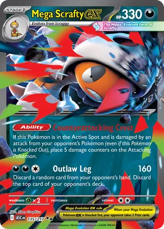 Mega Scrafty ex 135/217 - Ascended Heroes