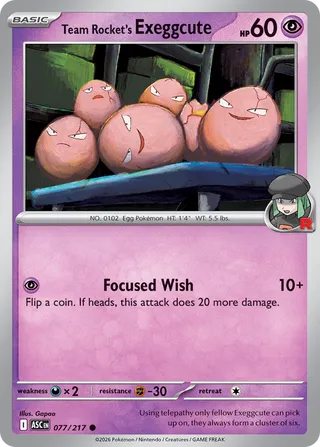 Team Rocket's Exeggcute 077/217 - Ascended Heroes