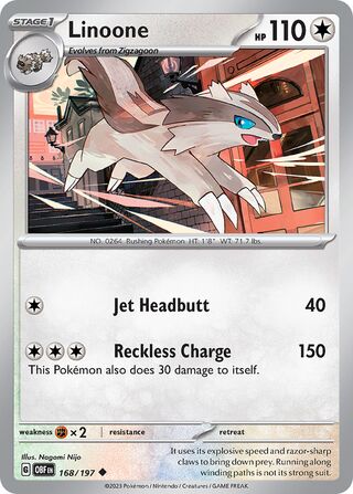 Linoone 168/197 - Obsidian Flames