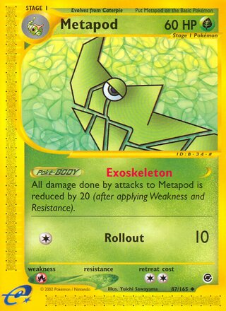 Metapod 87/165 - Expedition Base Set