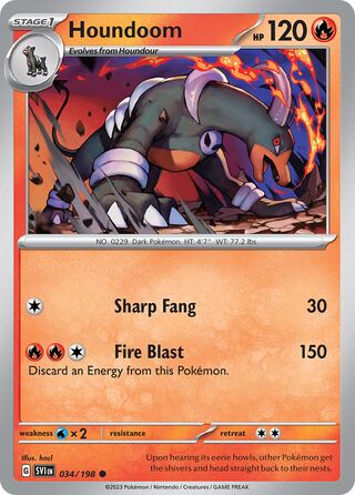 Houndoom 034/198 - Scarlet & Violet Base