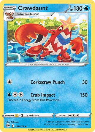 Crawdaunt 033/172 - Brilliant Stars