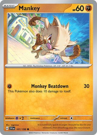 Mankey 107/198 - Scarlet & Violet Base