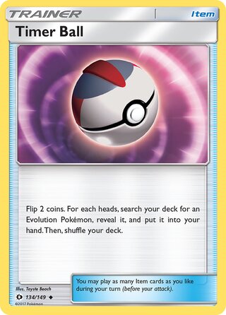 Timer Ball 134/149 - Sun & Moon Base