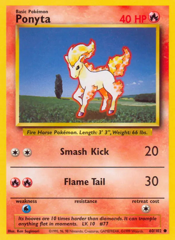 Ponyta 60/102 - Base Set (1st Edition)