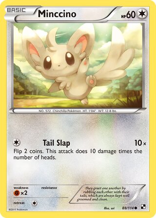 Minccino 88/114 - Bllack & White Base