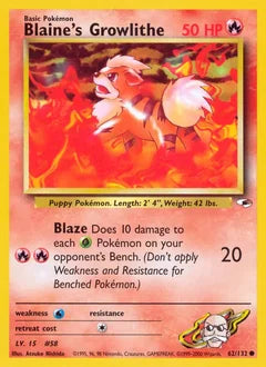 Blaine's Growlithe 62/132 - Gym Heroes