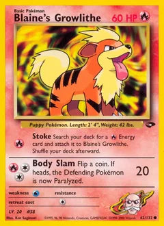 Blaine's Growlithe 62/132 - Gym Challenge