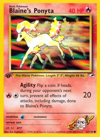 Blaine's Ponyta 63/132 - Gym Heroes