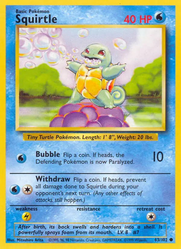 Squirtle 63/102 - Base Set
