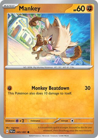 Mankey 045/091 - Paldean Fates