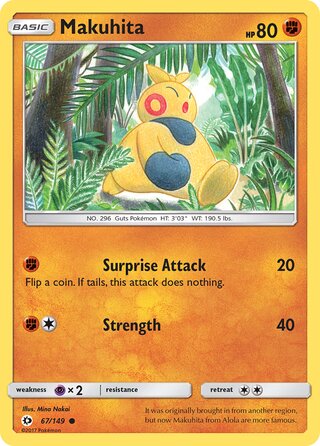 Makuhita 67/149 - Sun & Moon Base