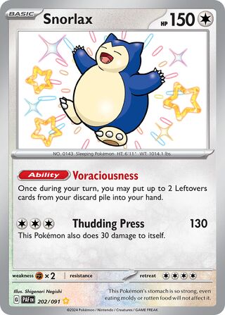 Snorlax 202/091 - Paldean Fates