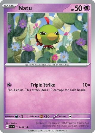 Natu 025/091 - Paldean Fates