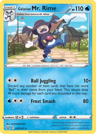 Galarian Mr. Rime 035/163 - Battle Styles