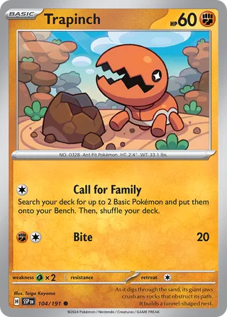Trapinch 104/191 - Surging Sparks
