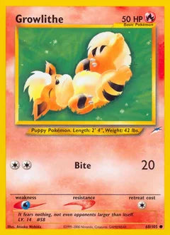 Growlithe 68/105 - Neo Destiny