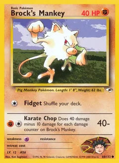 Brock's Mankey 68/132 - Gym Heroes