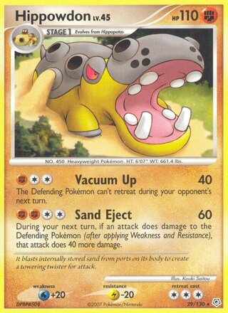 Hippowdon 29/130 - Diamond & Pearl Base