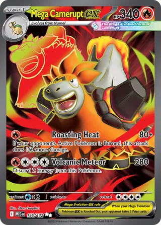Mega Camerupt ex 156/132 - Mega Evolution Base