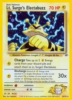 Lt. Surge's Electabuzz 6/132 - Gym Heroes