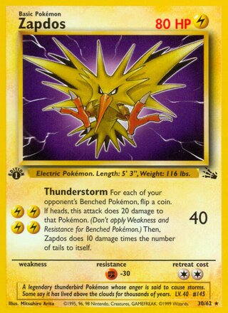 Zapdos 30/62 - Fossil