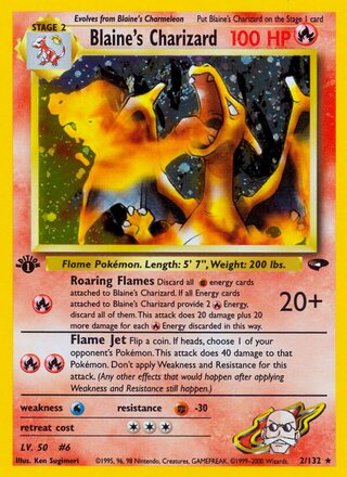 Blaine's Charizard 2/132 - Gym Heroes