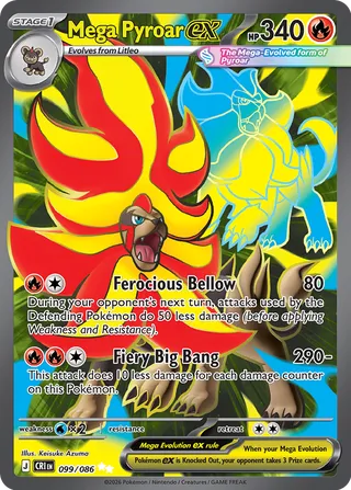 Mega Pyroar ex 099/086 - Chaos Rising