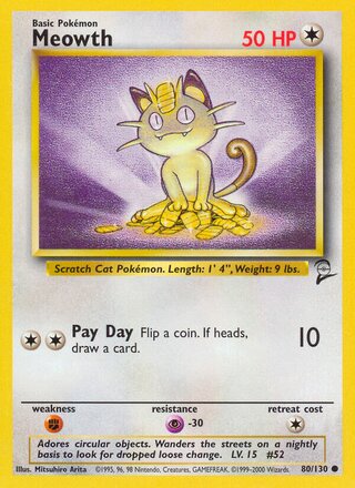 Meowth 80/130 - Base Set 2