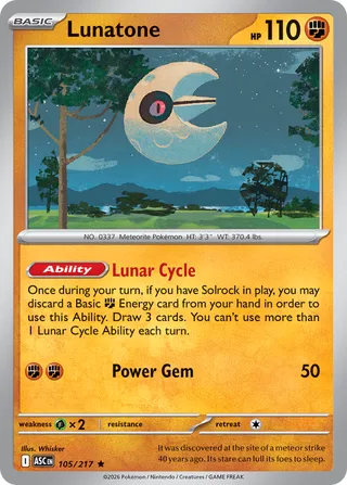 Lunatone 105/217 - Ascended Heroes