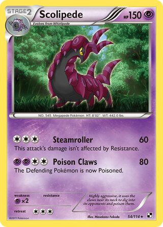 Scolipede 54/114 - Bllack & White Base