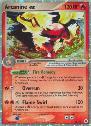 Arcanine ex 83/92 - Legend Maker