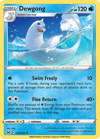 Dewgong 034/196 - Lost Origin