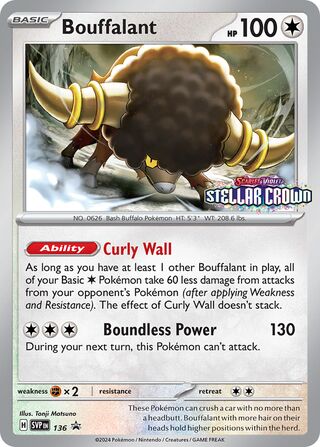 Bouffalant 136 - Scarlet & Violet Promos