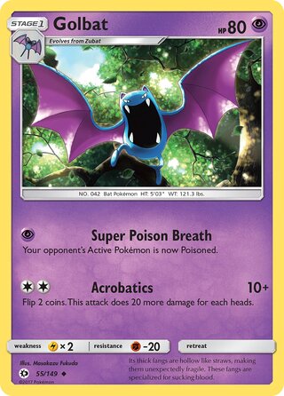 Golbat 55/149 - Sun & Moon Base